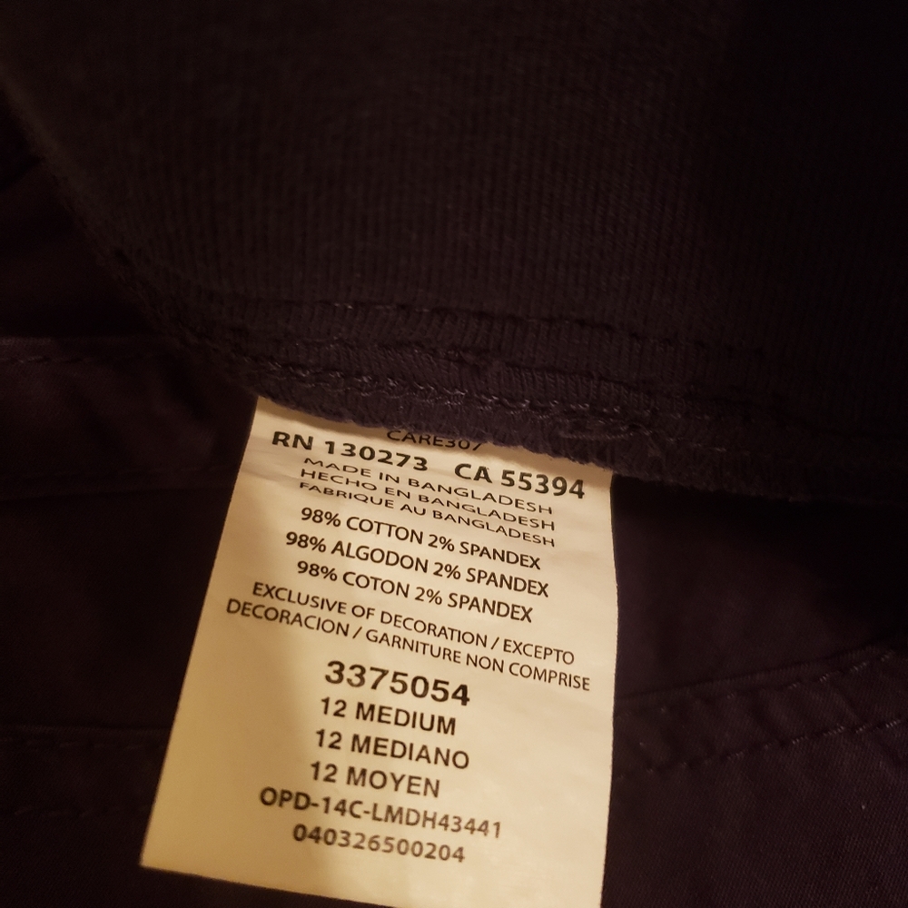 Lee Easy fit capri Navy Blue 12 NWOT - Picture 4 of 7